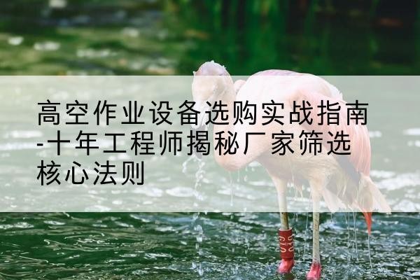 广水剪叉式升降机厂家-高空作业设备选购实战指南-十年工程师揭秘厂家筛选核心法则