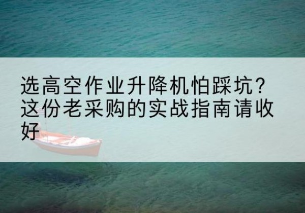 广水高空作业升降机厂家推荐-选高空作业升降机怕踩坑？这份老采购的实战指南请收好